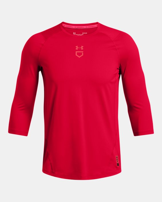 Men's UA Iso-Chill ¾ Sleeve Shirt, Red, pdpMainDesktop image number 4